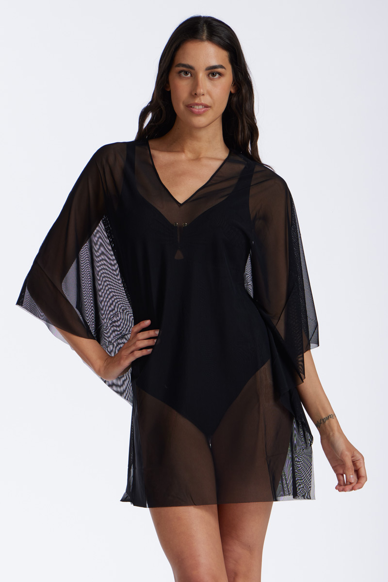 PONCHO TULLE TINTA UNITA