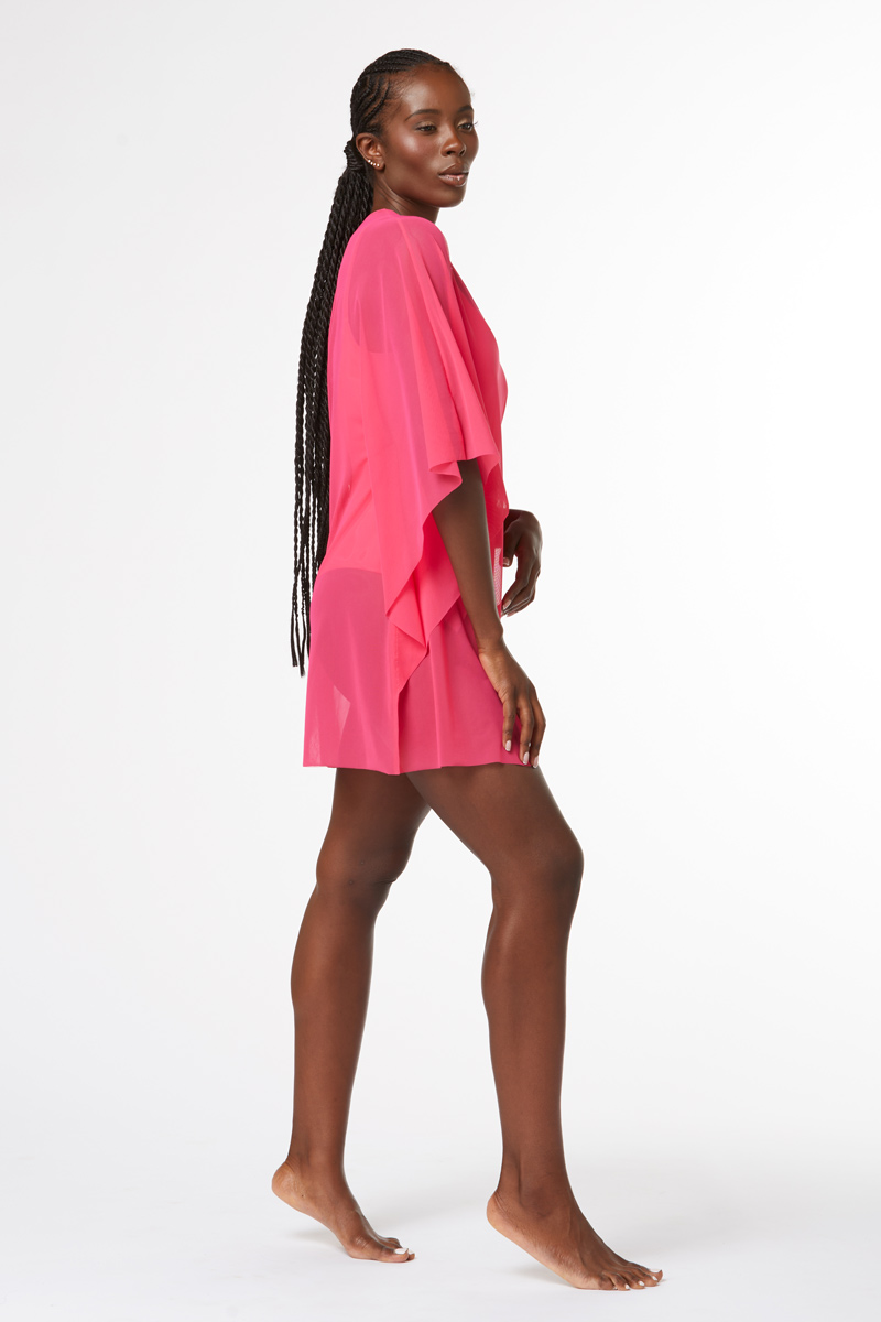 PONCHO TULLE TINTA UNITA